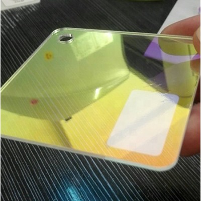 Fashionable multicolored rainbow / iridescent  acrylic sheet , one sheet can change 7 colors