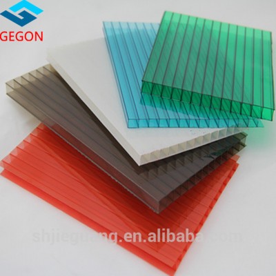 UV protective twin wall polycarbonate hollow sheet for building material